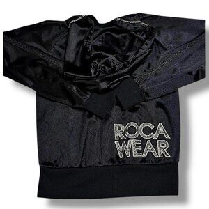 Rocawear Satin Hoodie Zip Up Size Small Y2K
